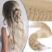 20" Micro Loop Human Hair Extensions 100% Remy 100 Strands #60 Platinum Blonde (50g)