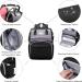 SndMor Diaper Bag Backpack - Multifunctional Black & Gray Design with Bed Function Stroller Hook - Ideal for Moms & Dads - Shop Internationally! - Buy Online on GoSupps.com