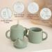Moonkie Silicone Baby Sippy Cup | 3 Stages Training Cup with Straw | 4 oz Sage Water Bottle for Infants, Toddlers, and Kids - Buy Online on GoSupps.com