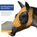 Harrison Howard Super Comfort Stretchy Fly Mask - Large Eye Space & UV Protection - Ethnic Style (Medium Yellow) - Buy Online on GoSupps.com