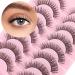 Russian D Curl Fluffy Wispy False Eyelashes - 10 Pairs Reusable 3D Faux Mink Lashes for a Natural Look | SJ27 - Buy Online on GoSupps.com