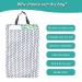 Wegreeco Reusable Hanging Wet Dry Cloth Diaper Bag - Grey Leaf/Grey (2 Pack) | Eco-Friendly Diaper Storage Solution - Buy Online on GoSupps.com