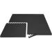 Prosource Fit 1 Extra Thick Puzzle Exercise Mat - Black EVA Foam Interlocking Tiles for Home and Gym - 24 Sq Ft - Buy Online on GoSupps.com