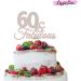 LissieLou 60 & Fabulous Birthday Cake Topper Decoration Glitter Card Made in the UK - White - Buy Online on GoSupps.com
