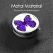 Cute Purple Butterfly Mini Round Pill Box | 3 Compartment Travel Organizer | Portable Medicine Case for Home & Office - Buy Online on GoSupps.com