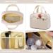Women's Corduroy Makeup Bag - Large Cosmetic Organizer Pouch in Beige - Buy Online on GoSupps.com