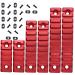 GOTICAL Pack of 6-2 Pieces of Mlok 5 Slots 2 Pieces of Mlok 9 Slots 2 Pieces of Mlok 11 Slots Red Color 12 Screw and 12 Nuts with 3 Allen Wrench