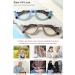 Shop Lanomi Fashion Half-Frame Reading Glasses - Blue Light Filter UV400 Protection Pink Frame & Tortoise Arm - Perfect Visual Aid for Men & Women - Buy Online on GoSupps.com