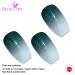 Bling Art False Nails - Black Gel Ombre Ballerina Coffin | 24 Long Artificial Nails with Glue - International Shipping Available - Buy Online on GoSupps.com