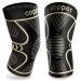 Copper Knee Braces for Knee Pain 2 Pack, Knee Compression Sleeve Support for Men and Women, Medical Grade Knee Pads for Running, Hiking, Working, Arthritis, ACL, Meniscus Tear, Joint Pain Relief Black+copper Large