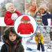 Kids4ever Baby Boys Girls Winter Coat | Red Hooded Jacket | Windproof Fleece Outerwear for Toddlers | 4-5 Years - Buy Online on GoSupps.com