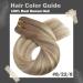 Moresoo Balayage Weft Hair Extensions 14 Inch #8/22/8 - Brown Ombre to Platinum Blonde & Light Brown Double Weft Human Hair Extensions for Sew-in - 100g/Pack - Buy Online on GoSupps.com