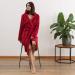 Buy Lumaland Hooded Bathrobe for Women & Men | Extra Soft Microfiber Coral Fleece | Quick Dry Suction-Strong | Perfect for Cuddling - Red - Buy Online on GoSupps.com