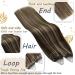 UGEAT Microring Extensions Real Hair - 60cm Chocolate Brown Micro Loop Extensions (50g 50 Strands) | #4/27 Microring Hair Extensions - Buy Online on GoSupps.com