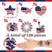 Patriotic Temporary Tattoos - 120 Metallic 4th of July Stickers for Men & Women - American Flag Red White Blue Decor - USA Independence Day Party Favors - Buy Online on GoSupps.com
