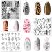 JEEWHEET 12pcs Nail Stamping Templates Plate Set for Nail Art - Summer Rose, Flower, Animal, Mandala, Mermaid, Christmas Designs - Includes Scraper, Silicone Stamper, Storage Bag - Stamping Plates - Buy Online on GoSupps.com