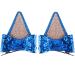 amangul 2x Get-ready-to-shine! Girls Barrettes Ears Animal Ears Hair Clip Set with Shinning Glitter Versatile Barrettes(Blue)