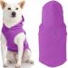 Gooby Fleece Vest Hoodie Dog Sweater - Purple X -Large - Warm Pullover Dog Hoodie With O -Ring Leash - Winter Hooded Small Dog Sweater - Dog Clothes for Small Dogs Boy or Girl And Medium Dogs X -Large (Chest: 22 "Violet