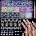 Assorted 3D Nail Charms Gems Alloy Butterfly Bows Nail Gems+Color Mixed Camellia Rose Flower Nail Charms Gummy Bear Candy Nail Charms Mix Size AB Rhinestones Nail Gems Pearls for Nail Art DIY