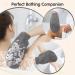 Back Scrubber for Shower Bamboo Fiber Peeling Scrubber Sponge 2-Piece Massage Brush Set (Gray) | Goldoars - Buy Online on GoSupps.com