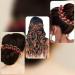 SHREEMEE Women Attractive Artificial Round Shape Flower with Golden Pearl Wedding Hair Accessories/Hair Pins/Juda Pins for Women and Girls- Maroon - Buy Online on GoSupps.com