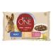 Purina one mini 10 kg adult bocconi in sauce wet food for small dogs with chicken beef and vegetables 10 x 4 bags of 100 g chicken beef and vegetables 100 g (40 pack)