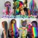 12 Pcs Colored Clip in Hair Extensions 22 Inch Colorful Rainbow Highlights Hairpieces Straight & Long Heat-Resistant Synthetic Hair for Kid Girls Women Party Hair Decor (Colorful) - Buy Online on GoSupps.com