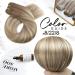 Moresoo Balayage Weft Hair Extensions 14 Inch #8/22/8 - Brown Ombre to Platinum Blonde & Light Brown Double Weft Human Hair Extensions for Sew-in - 100g/Pack - Buy Online on GoSupps.com