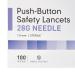 McKesson Safety Lancets 28G Sterile Push-Button Needle 1.5mm - 100 Count - Buy Online on GoSupps.com