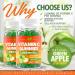 Vitamin C 1000mg Gummies | Immune & Collagen Support | Sour Green Apple Flavor | Gluten-Free & Non-GMO | 90 Vegetarian Gummies - Buy Online on GoSupps.com