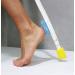 KMINA Long Handled Foot Brush and Sponge Cleaner for Shower - Extra Long Reach Toe Washer for Feet Cleaning - Includes Spare Parts - Buy Online on GoSupps.com