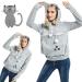 Unisex Big Pouch Hoodie | Women's Soft Plush Pet Holder Sweatshirt - Buy Online on GoSupps.com