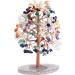 7 Chakra Tree of Life Agate Base - Handmade Gemstone Tree for Positive Energy, Feng Shui Decor, Money Tree Bonsai, Healing Crystals - Spiritual Gift - Buy Online on GoSupps.com