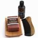 Goat Milk Soap & Beard Grooming Gift Set - BOGUE Chiefs Peak Blend Wash & Oil with Avocado Argan Vitamin E & Cedarwood | Perfect Gift for Men - Buy Online on GoSupps.com
