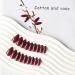 Dark Red Almond Shaped Press On Nails - KXAMELIE Acrylic Glue-On Nails for Women | Medium Length Daily Wear - Buy Online on GoSupps.com