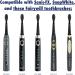 Sonic-FX Replacement Electric Toothbrush Heads | Compatible with Fairywill Sonic-FX and SnapWhite | Soft Charcoal/Nylon Bristles | Black Pack of 8 - Buy Online on GoSupps.com