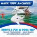 SandShark Premium Floating Anchor Marker Buoy - High Visibility for Beach, Lake, Sandbars - Red White Blue - Buy Online on GoSupps.com
