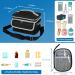 Medicine Storage Bag & Pill Bottle Organizer - Travel First Aid Kit with Shoulder Strap - Portable Black Medication Organizer - Buy Online on GoSupps.com