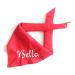 Schnoschi Dog Scarf Scarf for dogs with desired name Embroidered in the color red
