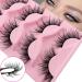 3D Wispy False Eyelashes Set - 20mm Reusable Handmade Faux Mink Extensions | Natural Fairy Look | 5 Pairs (9D305) - Buy Online on GoSupps.com