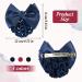 TXIN Hair Snood Net Bun Cover Set - Black, Navy Blue, Red Bowknot Hairnets for Women - 3 Pieces - Buy Online on GoSupps.com