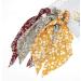 Vintage Floral 2-in-1 Chiffon Hair Scrunchies Scarves - 5pcs Set for Women and Girls - Buy Online on GoSupps.com