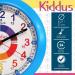 Kiddus Children's Wall Clock - Silent Analogue Time Teacher | Multi-Language Time Learning in English Blue - Buy Online on GoSupps.com