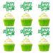 Keaziu 24 Pack Happy St. Patrick's Day Cupcake Toppers Lucky Four Leaf Shamrock Hat Cupcake Picks For Irish Festival Baby Shower Birthday Party Supplies Decoration 4 Black-12-new