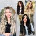 Hair Extensions Synthetic 4 Clip Invisible Wire Hair Extensions 22Inch Long Wavy Ash Brown mix Platinum Blonde One Piece False Hairpiece Hair Extension Hair Pieces 22inches 55cm - Buy Online on GoSupps.com