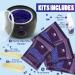 BLITZWAX Waxing Kit with Lavender Hard Wax 14oz - Sensitive Skin Formula for Facial & Body Hair Removal - Buy Online on GoSupps.com