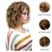 Shoulder Length Afro Curly Wig for Black Women | Brown Mixed Blonde Kinky Wig with Bangs | Heat Resistant - Buy Online on GoSupps.com