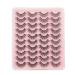 EYENJOY False Eyelashes 20 Pairs 3D Faux Mink Eyelashes Pack Fake Lashes Natural Fluffy Wispy Soft Reusable Cat-Eye Style Lashes No Glue(A20) 20 Pairs-C