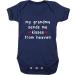 Hippowarehouse My Grandma sends me kisses from heaven baby vest bodysuit (short sleeve) boys girls