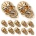 Abaodam 20pcs Rivets Crafting Studs Crafting Rivet Kit Studs Punk Skull Head Belt Halloween Clothing Golden 2X1.5cm